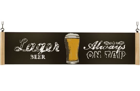 Krijtbord Hook 28x135cm horizontaal