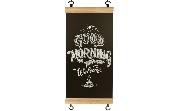 Krijtbord Hook dubbel met inlay
