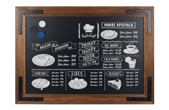 Krijtbord Magnetisch Noir