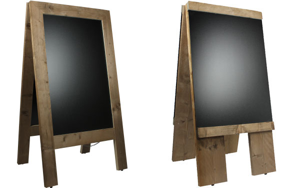 Krijtstoepbord met grijs vintage lijst